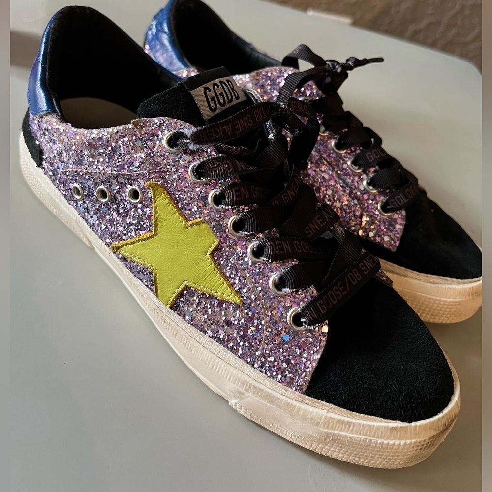Authentic Golden Goose MAY Skater sequin Sneaker 39 *READ DESCRIPTION*